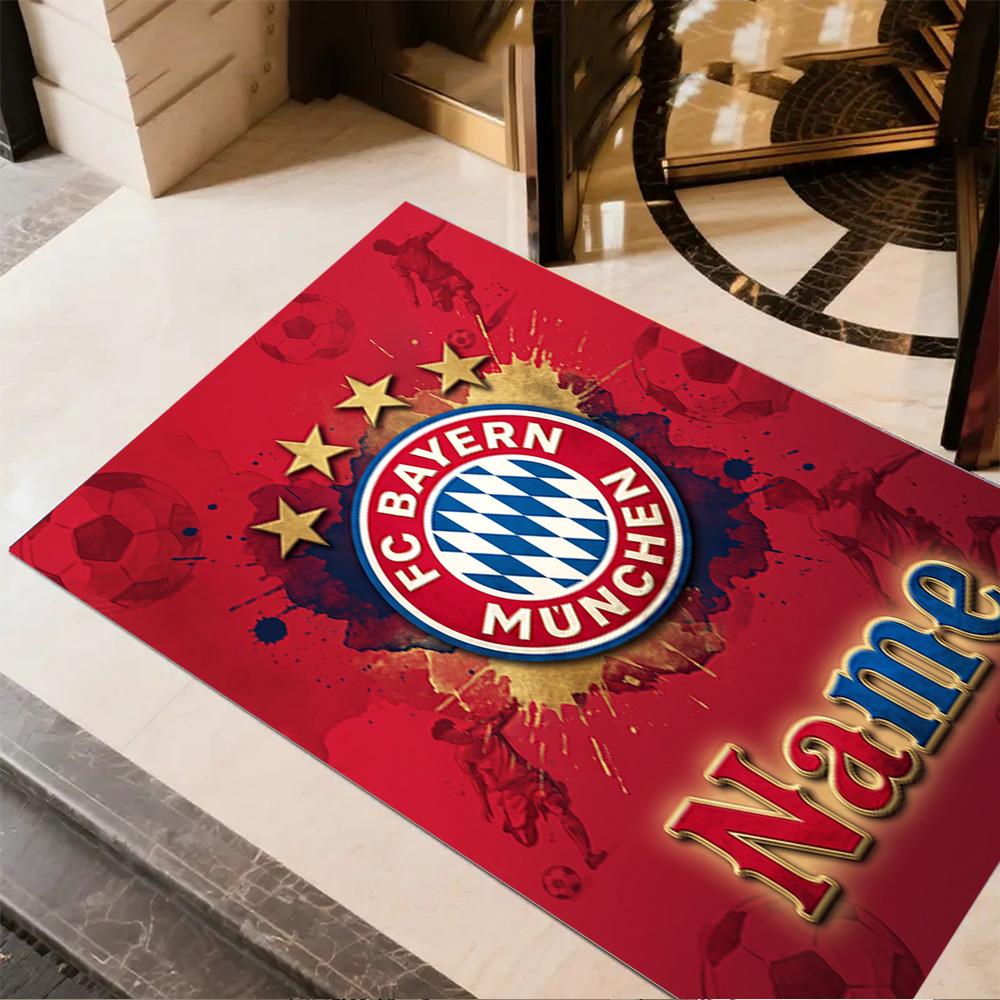 Bayern Munich Fan Artwork Carpet Perfect for Foyer Hallway Bedrooms Game Room Anti-slip Rug Decorate Offices Perfect Birthday/Christmas Gift Idea