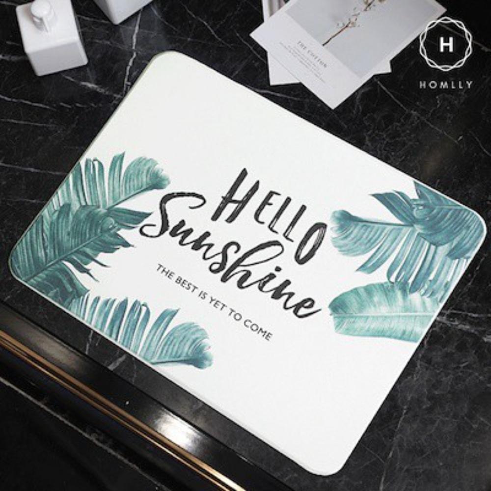 Homlly Marbi Diatomite Extra Absorbent Bathroom Floor Mat (x2pcs)