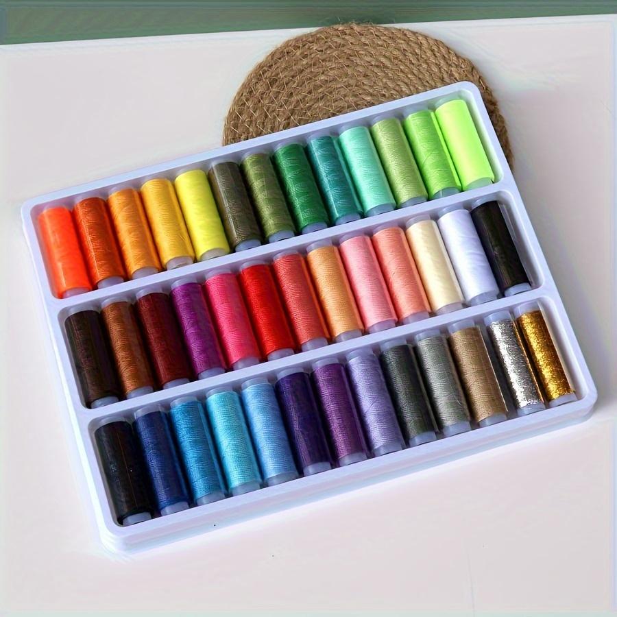 39-Color Sewing Thread Set, 182.88 Meter Each, High-Strength Polyester, Colorfast, for DIY Sewing Crafts, Essential Hand Sewing Supplies, Mixed Colors