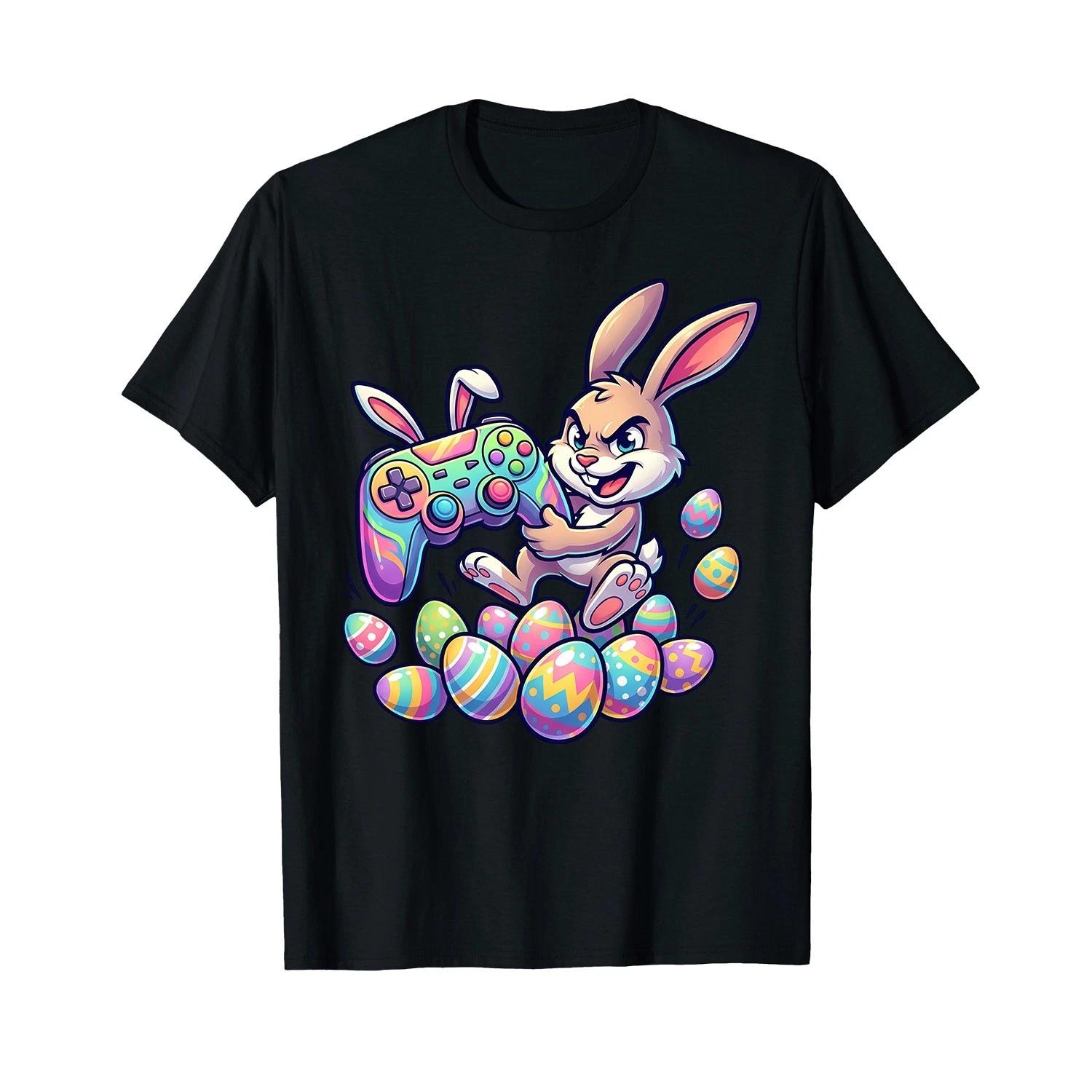 Easter Video Game Bunny Eggs Gaming Gamer Boys Men Teen Kids T-Shirt Small M