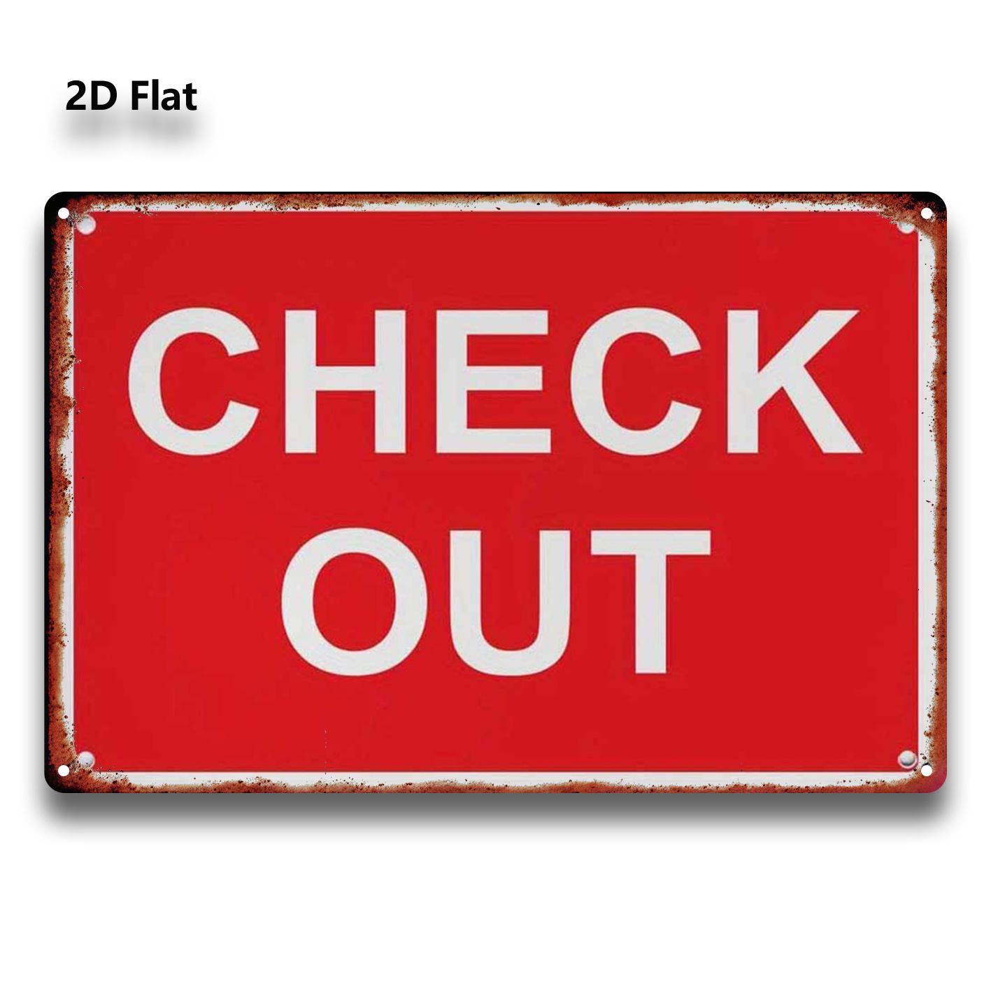 Check Out Aluminum Metal Sign Vintage Shop Cafe Wall Decor Plaque for Store Restaurant 20x30cm(7.8x11.8inch)