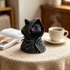 Decoration Mystical Cat Statue Hooded Cloak Cat Ornaments Cat Sculpture Halloween Decor