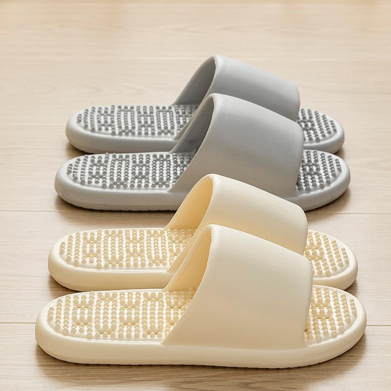 Bathroom leaking slippers women's summer 2 new silent indoor home bath non-slip quick-drying couple sandals men