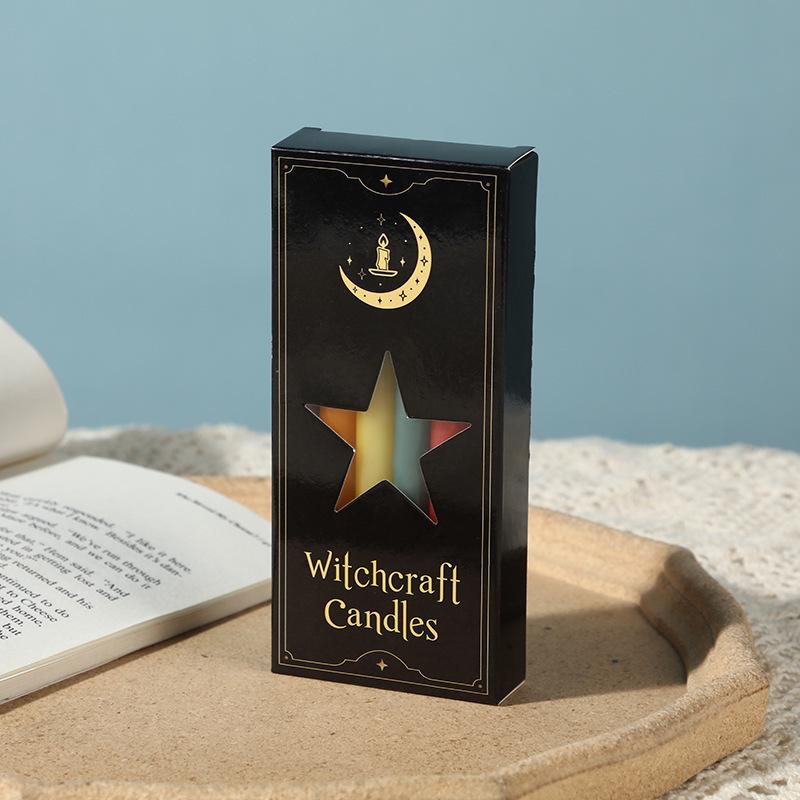 Trending 12-Piece Candle Set: Elegant Colored Taper Candles for Candlelight Dinners and Emergency Lighting.