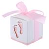 50 Pezzi Simpatico Scatola di Carta a Forma di Impronta di Piedino di Bambino Scatola per Caramelle Bomboniera Matrimonio Baby Shower