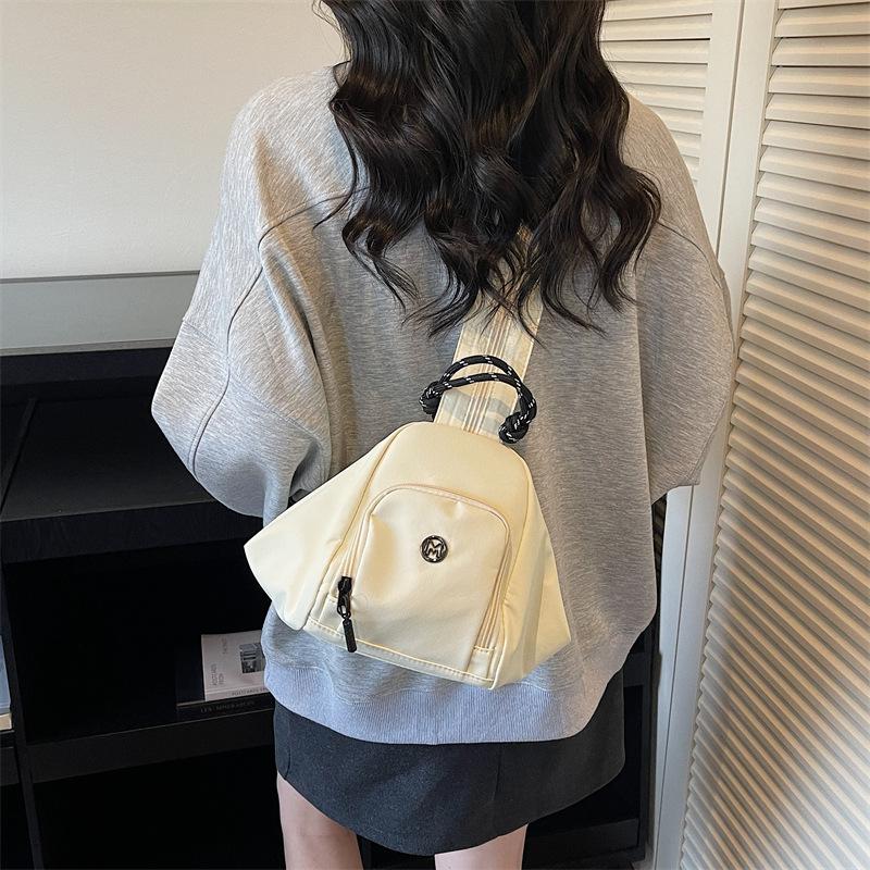 Schoolbag Fashion and lightweight nylon backpack New casual multi-functional single shoulder oblique span bag Versatile small backpack