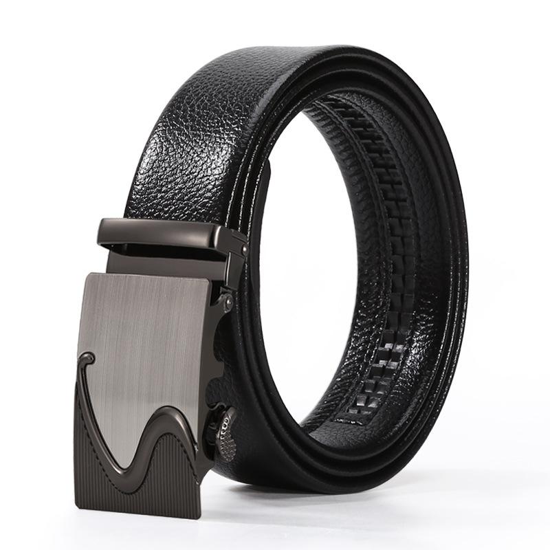 Leopard Automatic Button Head Men'S Dress Belt Men'S Green Business Casual Pants Belt