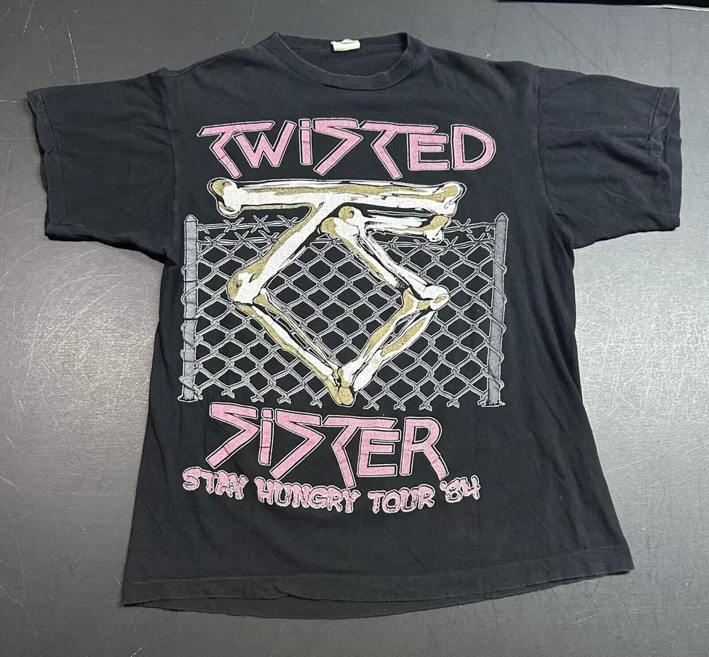 Twisted Sister 1984 Stay Hungry Tour T Shirt  Reprint AN51822 Unisex T-Shirt S