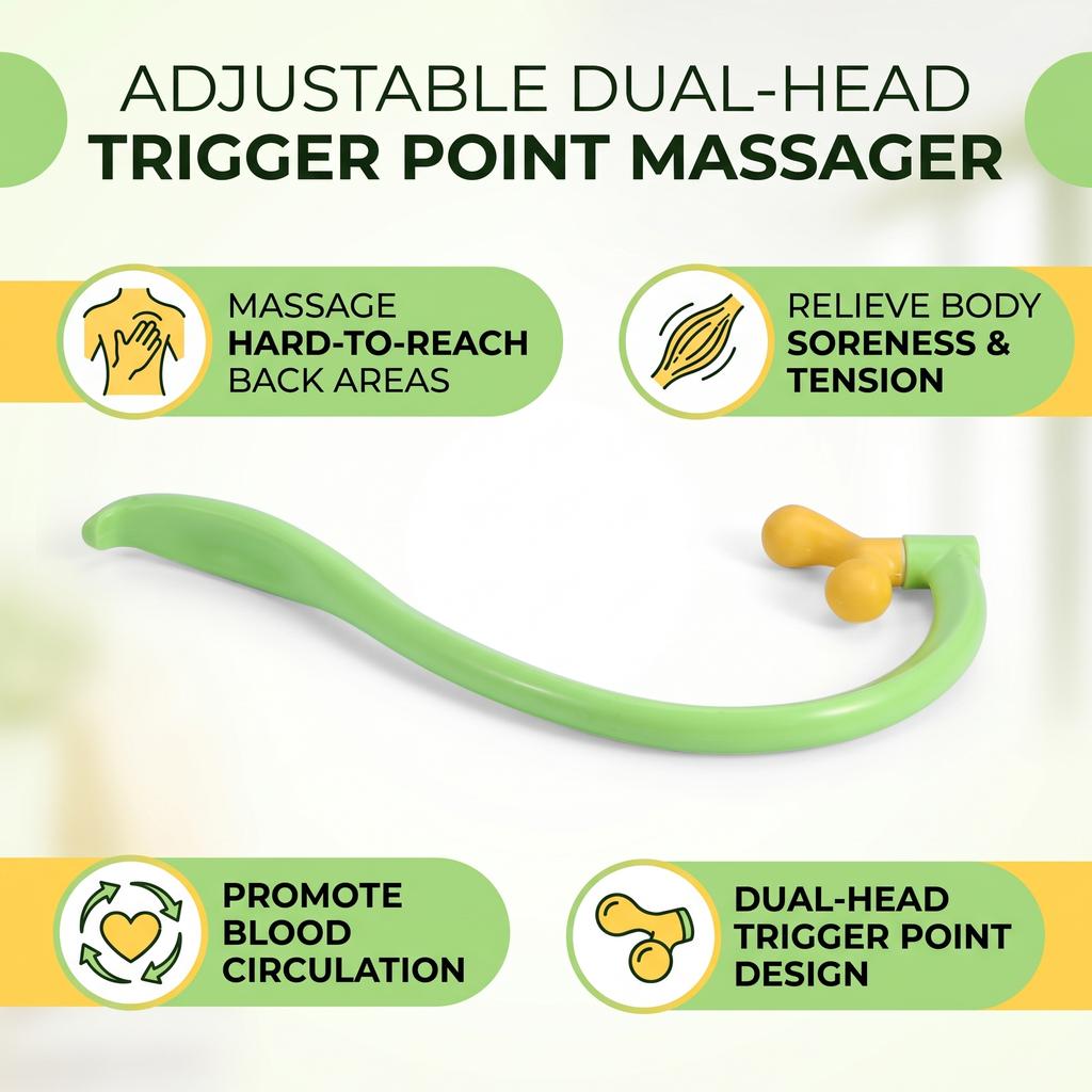 Trigger Point Massager For Neck Shoulder Dual Trigger Point Self Massager Simulates Massage Deep Tissue Massager Therapist Hands