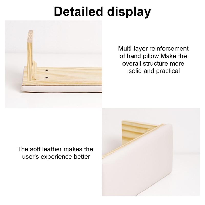Nail Arm Rest Cushion Manicure Nail Rest Nail Hand Cushion Leather Hand Rest Cushion for Beauty Salons and Home Manicure