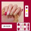 12-finger White No-Bake Nail Decal Fully Coated with Waterproof Long-lasting Nail Patch Simple Wind Nail Polish Adhesive