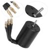 3650 Waterproof 4 Pole NonInductive Brushless Motor Accessory for 1 8 1 10 RC Car (Black)