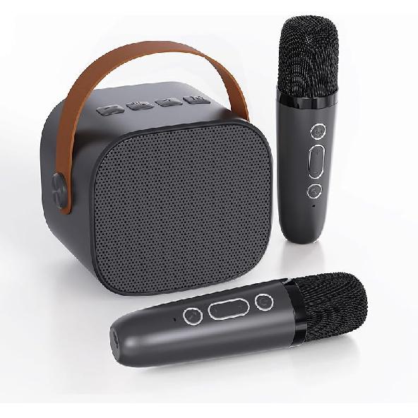 Mini Karaoke Machine for Kids Adults,Portable Bluetooth Karaoke Speaker for Adults Kids with 2 Microphones for 6 7 8 9 10 11 12 Years Old Girls Boys