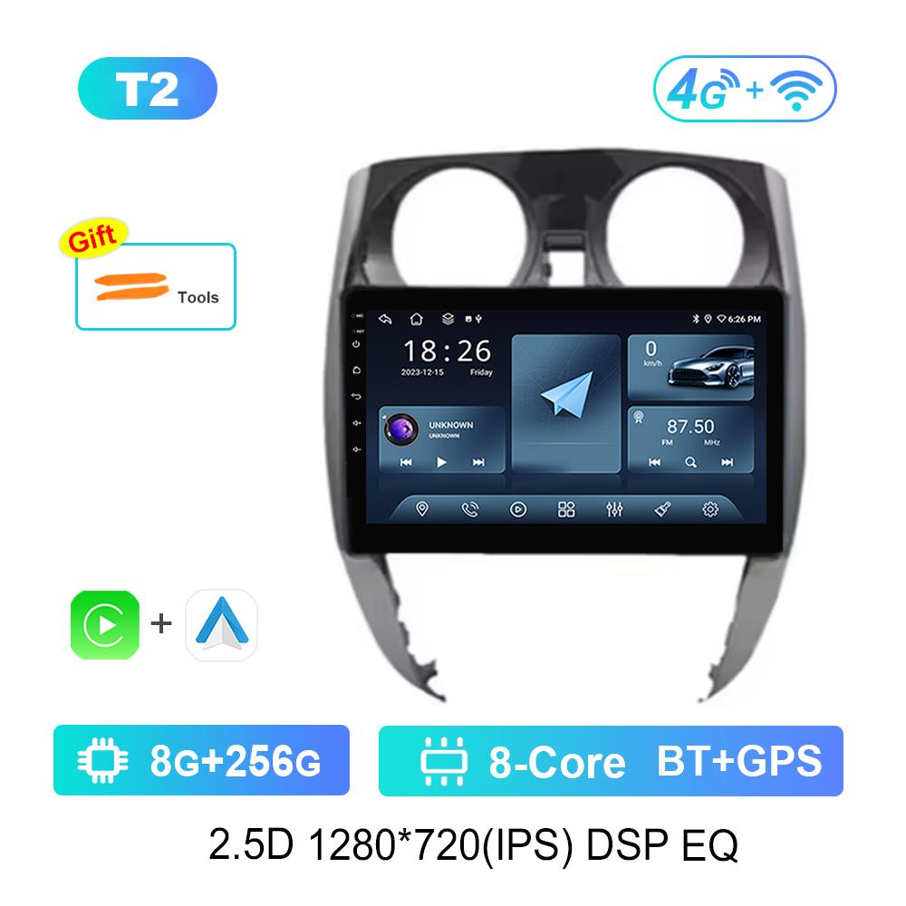 Car Radio Multimedia Player 10.1 Inch for Nissan Note 2 E12 2012 - 2021 Android OS 4G DSP Stereo Navi GPS Touch Screen Bluetooth
