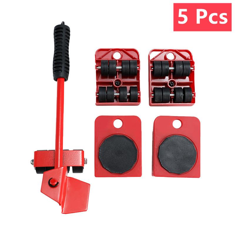 2/4/5pcs Heavy Duty Furniture Lifter Furniture Moving Transport Roller Set Heavy Duty Lifter Transport Tool Mover Roller Wheel