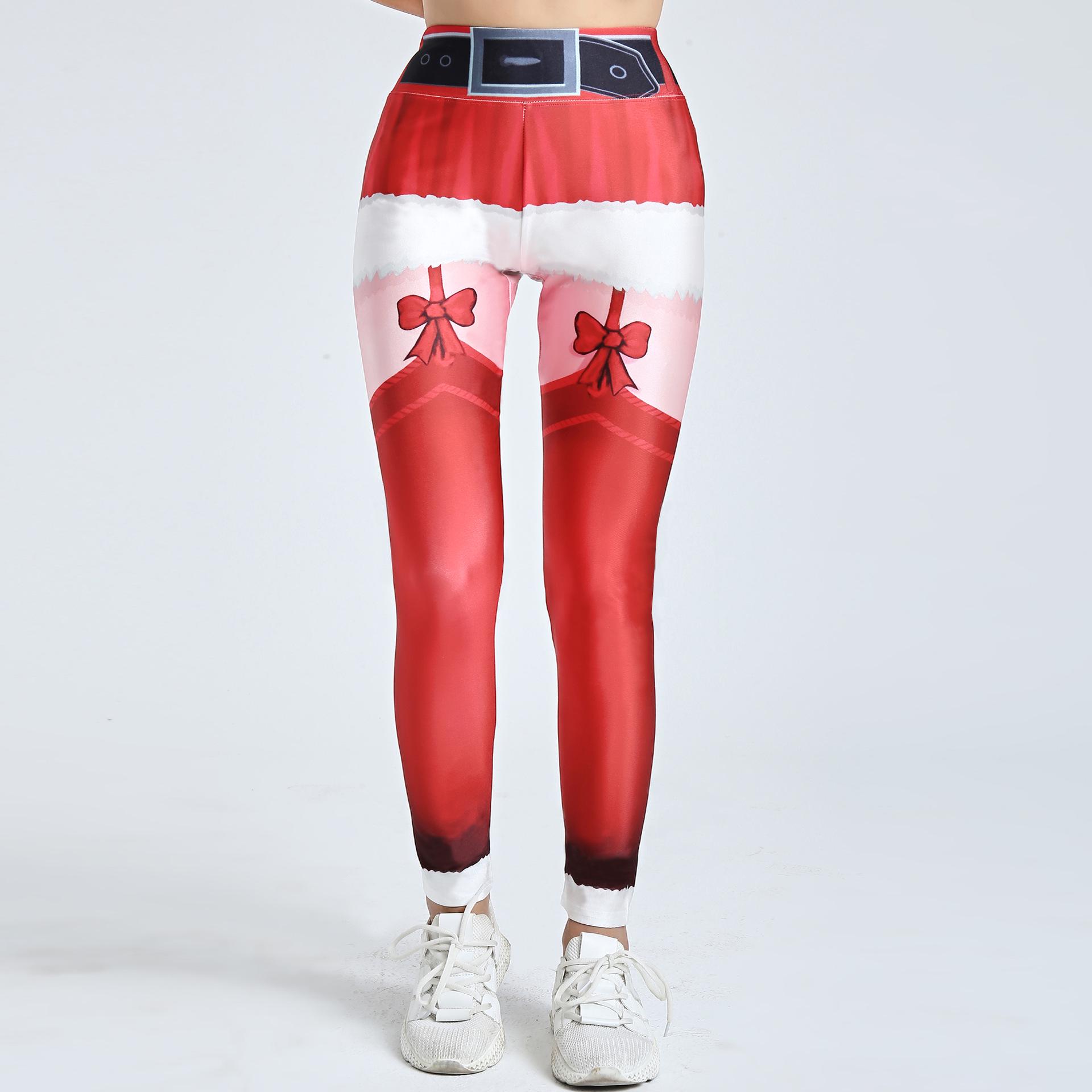 

Christmas digital printing sports yoga leggings women s pants 3XL