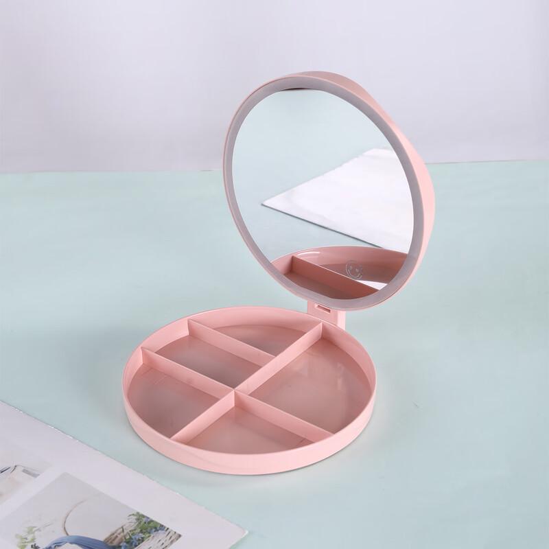 Oeny Smart Foldable LED Makeup Mirror with Storage