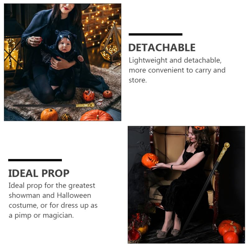NOLITOY 2-Piece Set King Scepter Cosplay Stick WizardKing Prop Halloween Party Accessory Made of Plastic