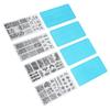 4pcs French Nail Art Stamping Plate Nail Stamping Image Plate Nail Printing Steel Plate with Transparent Films for Nail Polish Artificial Nails