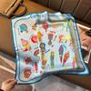 Silk Scarf Women 53x53cm Pure Mulberry Square Shawl Elegant Chinese Style Lightweight Fashion Accessory
