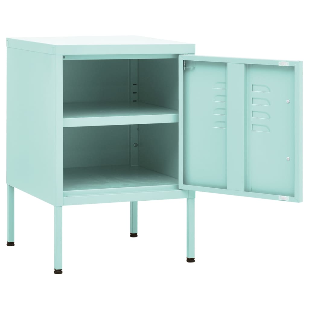 Nightstands 2 pcs Mint Green 35 x 35 x 51 cm Steel