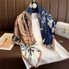 90*90cm Silk Scarf Scarftop Headwraps For Woman Fashion Four Seasons Hair Accessories Hijab Foulard Bandana Femme Headscarf90*90
