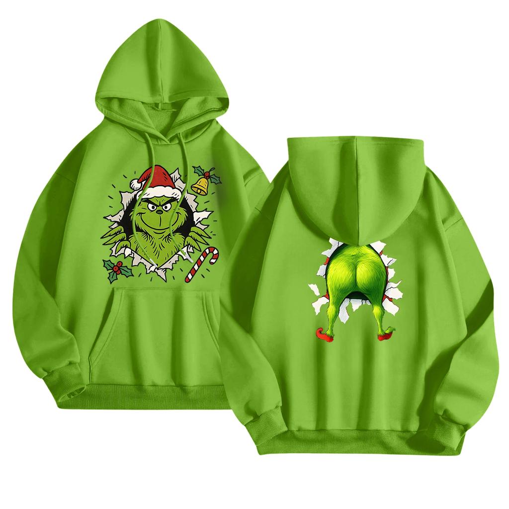 Women's Fashionable Casual Long-Sleeved Hooded Printed Sweatshirt