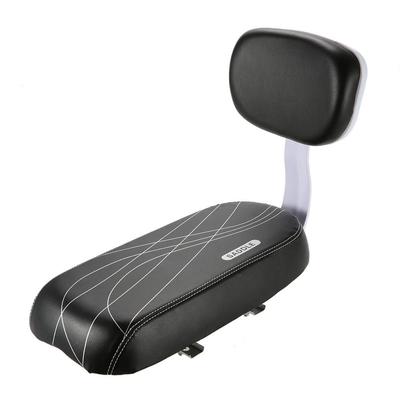 Mollytek Fahrrad-Rücksitzkissen für Sattel mit weichem PU-Ledersitzpolster und Fahrradzubehör Kinder, Rückenlehne, (Schwarz)