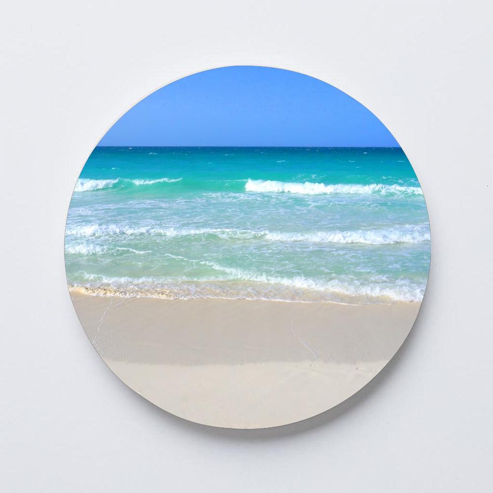 Bellissimi Sottobicchieri in Smalto con Onde del Mare e Cielo per Tavolo Viaggio Estivo Riutilizzabili Sottobicchieri per Bevande Arredo Soggiorno Casa Fattoria Bar