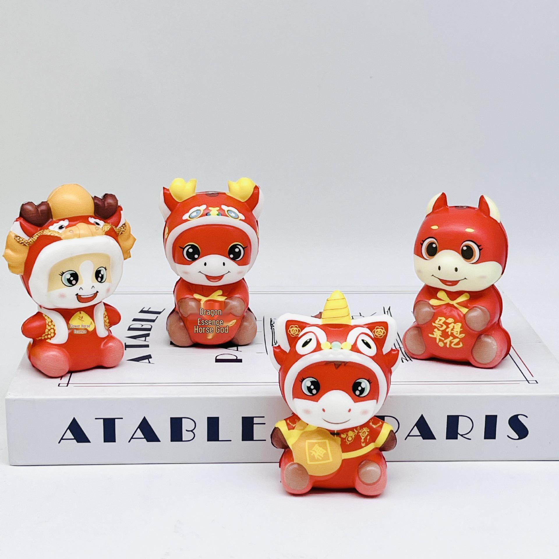 

Douyin Year of the Horse Mascot Slow Rebound PU Toy - New Year Gift & Creative Ornament Decoration. Mesh Bag (Order in multiples of 6)