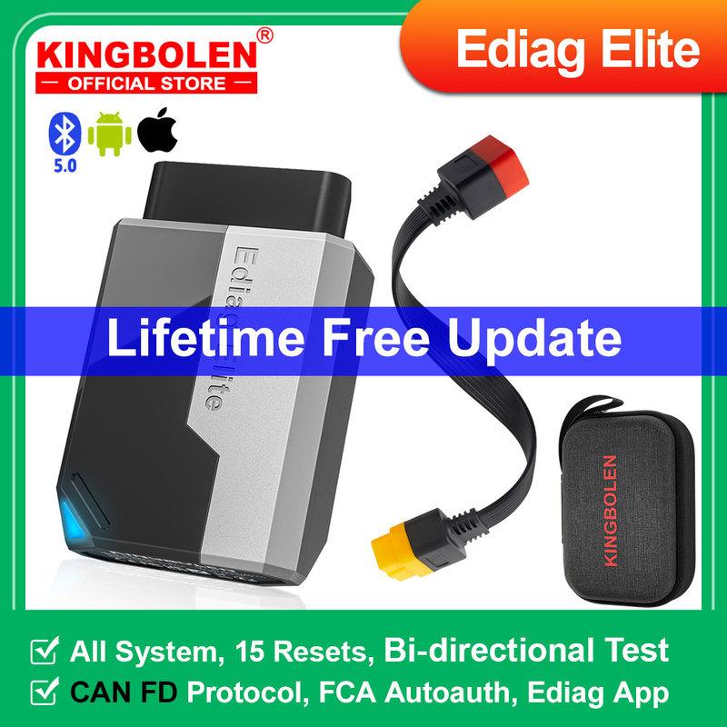 2026 Nuevo KINGBOLEN Ediag Elite Herramientas de Diagnóstico de Coches Gratis de por Vida Todos los sistemas 15 Restablecimientos Prueba Bidireccional Escáner Automático OBD2
