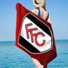 1 Stück Fulham Wappen Design Strandtuch - Weich, Saugfähige Mikrofaser, Leicht, Ideal für den Strand, Partys, Reisen, Camping Fan Geschenke