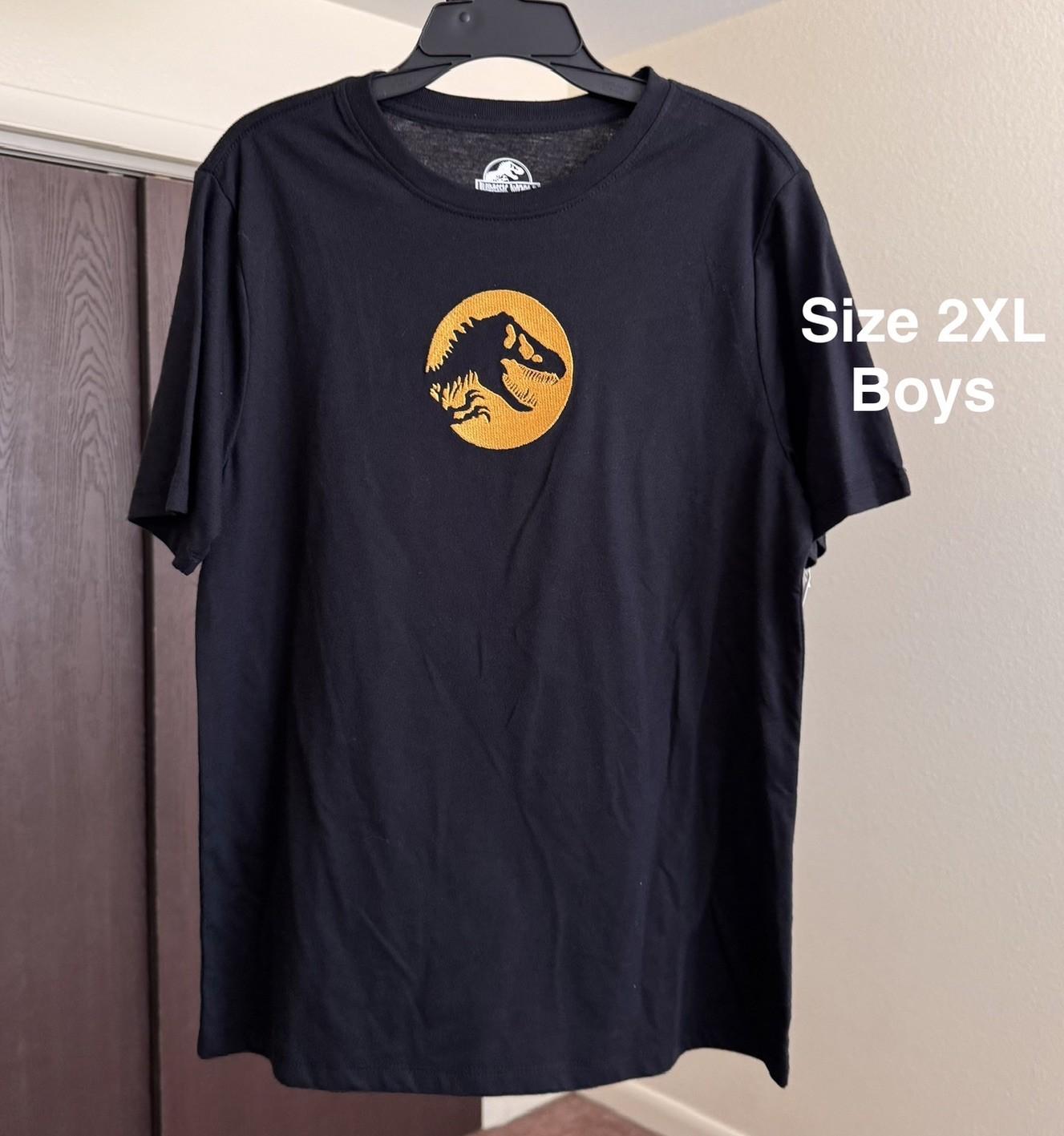 Jurassic Park Battle, Graphic Short Sleeve T-Shirt, Boys, 2XL S