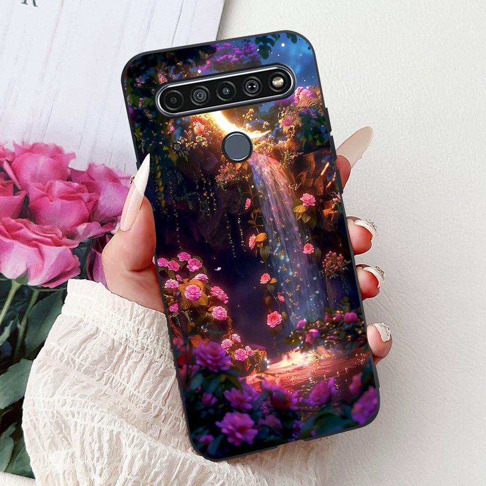 2020 For LG K41S LM-K410 Cover For LG K51S Case LM-K510 Luxury Butterfly Love Cute Cat Cool Handsome Lion Painted Black Silicone