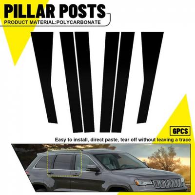 For Jeep Grand-Cherokee 2011- 6Pcs Door Pillar Post Side Cover Trim X 6pcs A