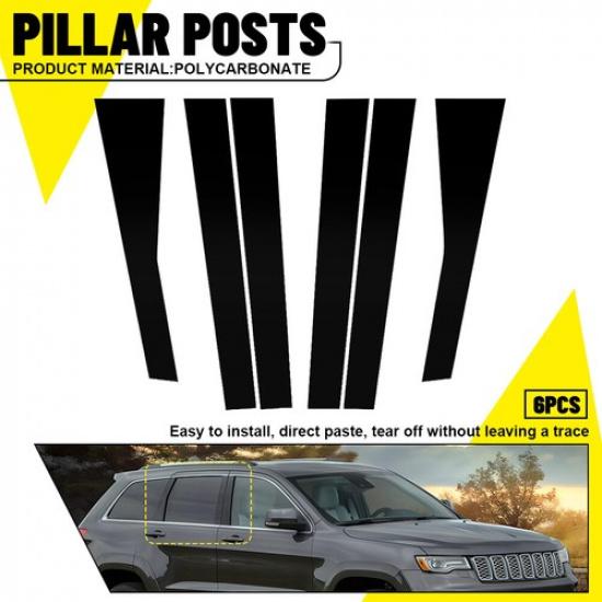 

Для Jeep Grand-Cherokee 2011- 6 шт. Накладка на стійку дверей, бічна накладка X 6 шт. A