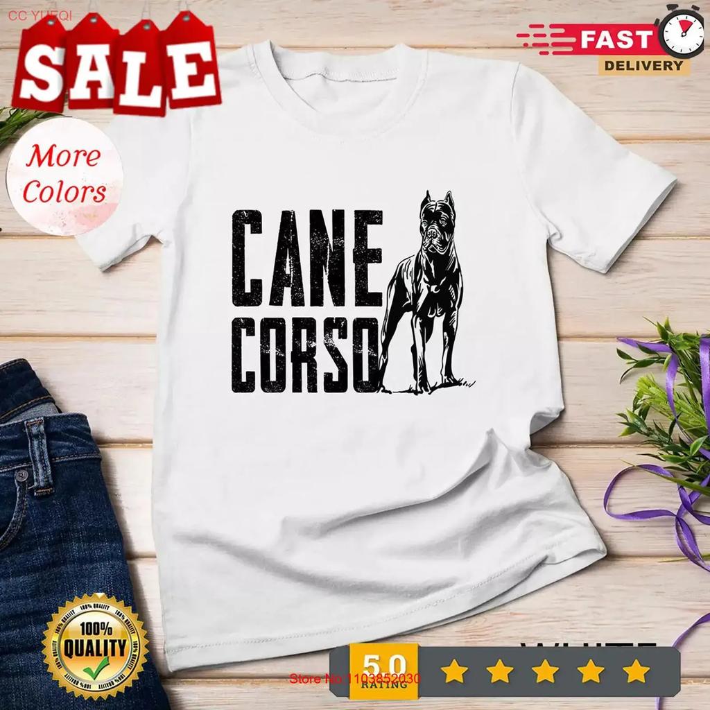 Cane Corso Dog T Shirt Vintage Washed Slightly Stretched Casual Fashion Streetwear Top For Everyday Wear Graphic Versatile