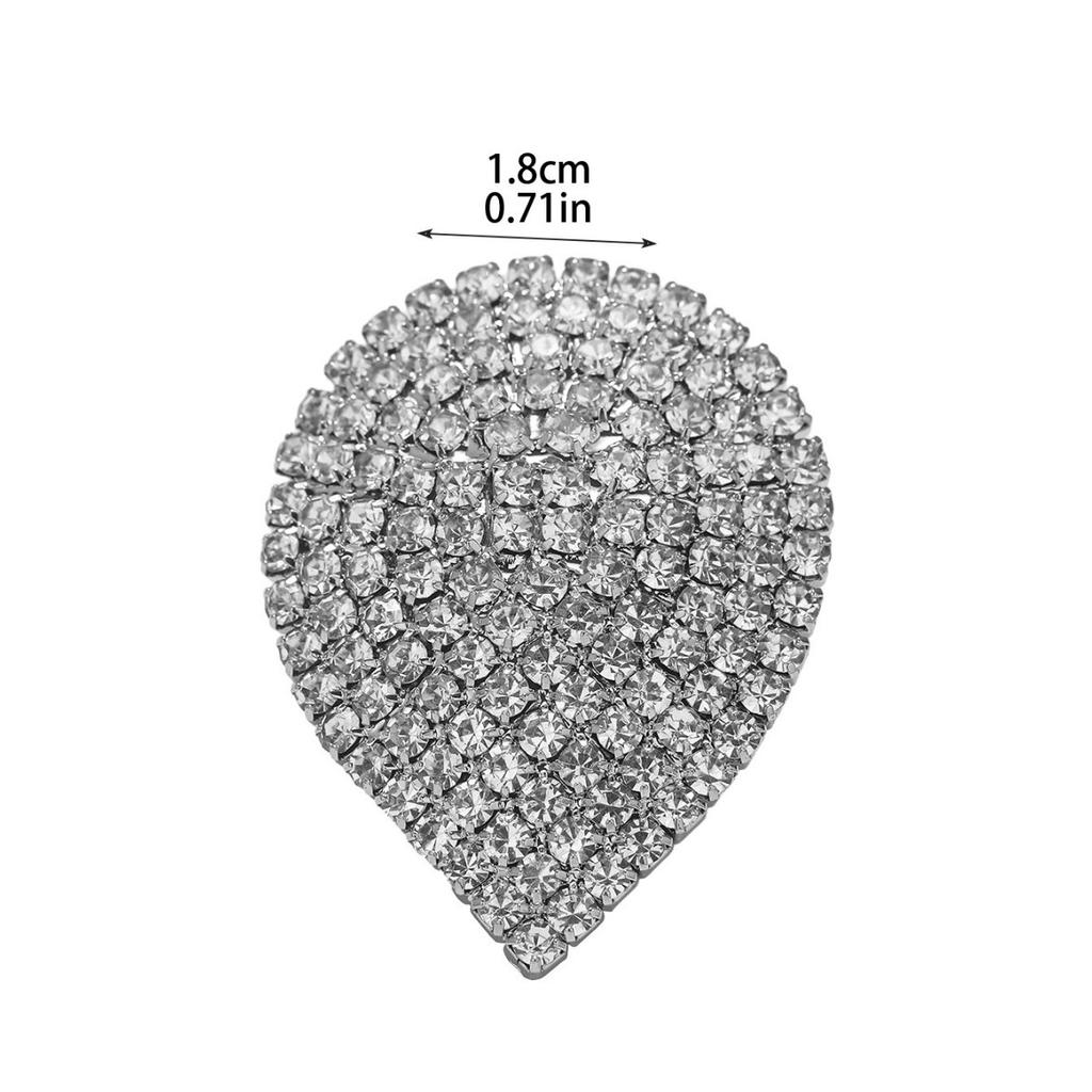 Anello aperto scintillante in cristallo di lusso Anello regolabile a goccia alla moda