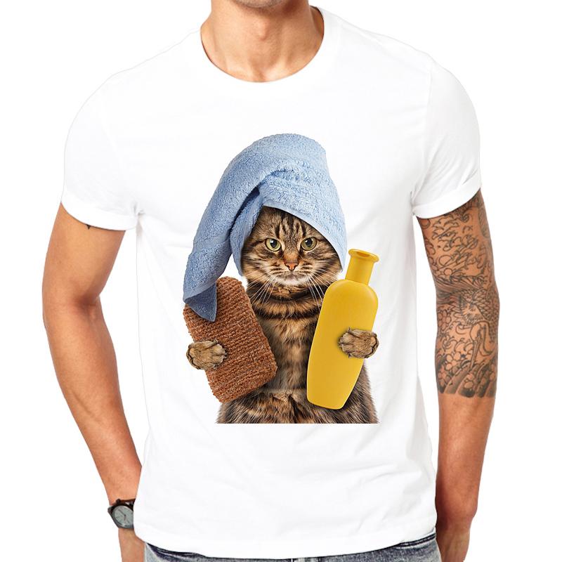 2022 Latest Funny Print Design Bad Cat Summer T-shirt Cool Men Spring Summer Shirt Brand Fashion Shirt Cool Tops