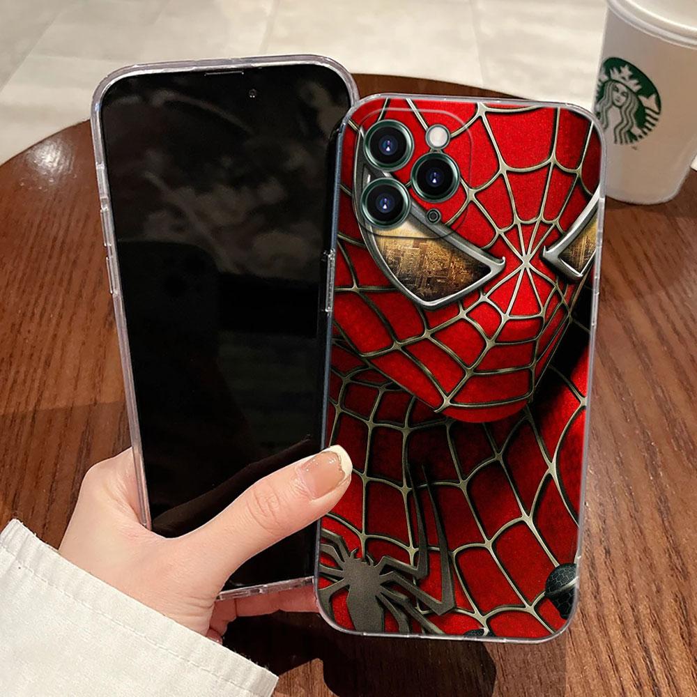 Marvel Cap USA Ironman Hulk Transparent Phone Case For iPhone 17 Pro Max 17E 11 12 13 14 15 16 Pro Max Plus 17 Air 16E 7 X Cover