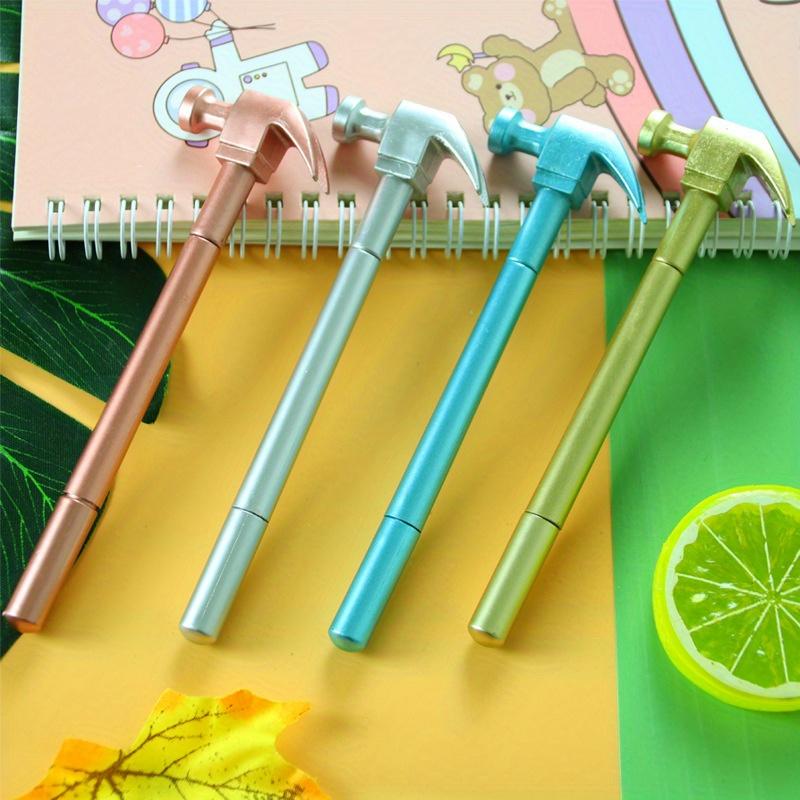8/ 20 Pcs Creative Hammer-Shaped Gel Pen Funny Toy 0.5mm Black Ink Multicolor Quick-Drying Water Pen Ideal for Students & Gift Back To School