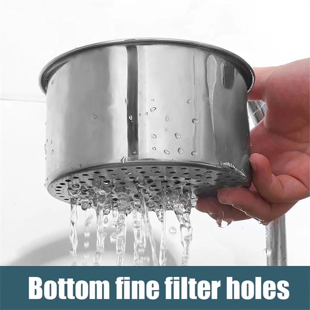Stainless Steel Swan Sink Strainer Basket, Stainless Steel Draining Basket for Sink, Corner Swan Filter Basket for Residue and Storage,