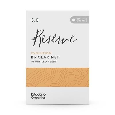 WoodWinds Blätter für B-Klarinette USDA Bio RESERVE EVOLUTION ODCE1030 Packung mit 10 D'Addario D'Addario Klarinette, Zertifiziert, [Härte 3.0],
