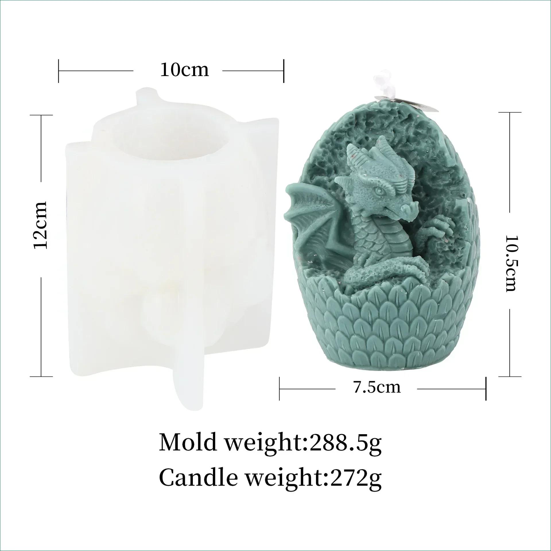 

Animal Dragon Candle Mold Silicone Handmade Desktop Decoration Gypsum Aromatherapy Candle Making Tool Resin Soap Mold белый
