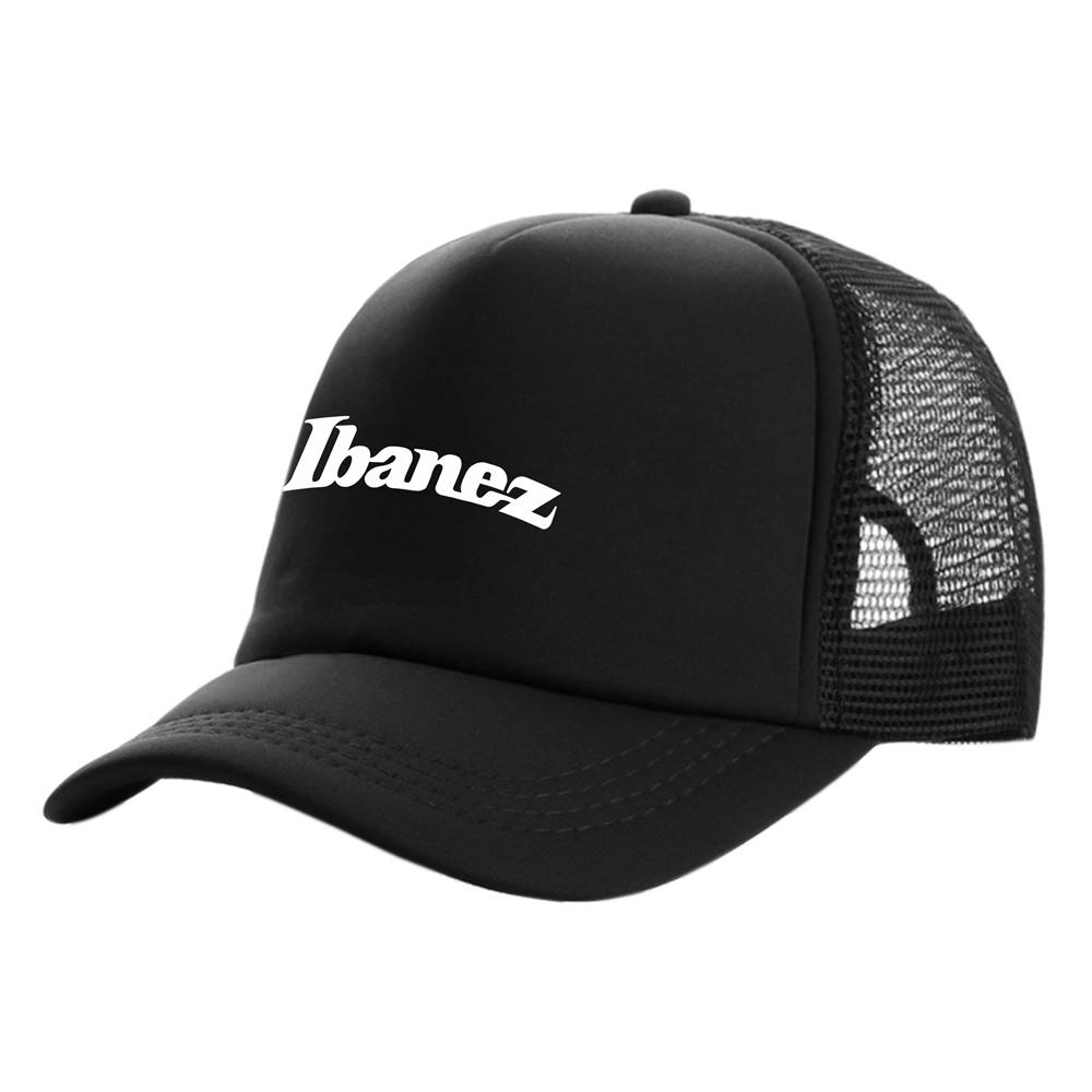 Guitar brand Ibanez Trucker Cap Unisex Cool Music Fans Hip Hop Ibanez Hat Baseball Cap Unisex Mesh Net Caps MZ-056