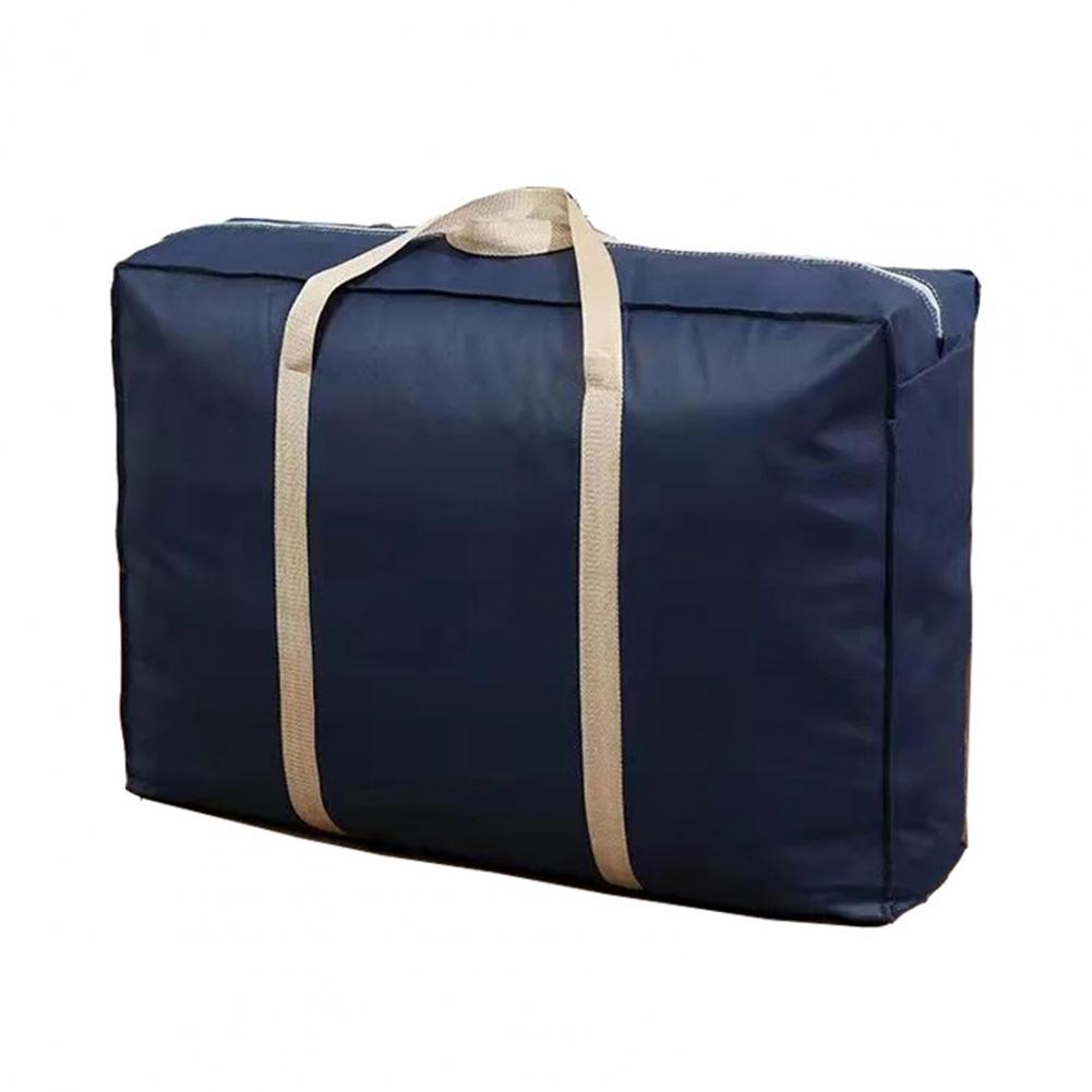 

Удобная сумка для одежды, прочная сумка для хранения одеял с твердой структурой, сумка для хранения одеял в гостинице, магазин одежды 48X25X30CM темно-синий