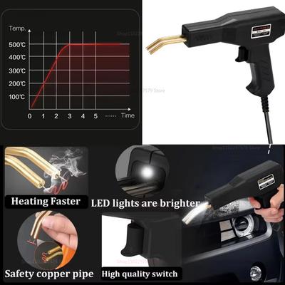 Plastic Welder Welding Machine for Car Bumper Repair Soldering Gun with 4 Types Staples Automotive Plastic Repair Tools