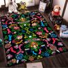 Colorful Artistic Floral Carpet with Eye Symbols and Hand Motifs Suitable for Use As an Anti-slip for Living Room Bedroom Sofas