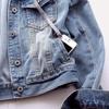 Women's Korean Fashion Long Sleeve Jean Jacket Slim Hooded Short Denim Jacket Woman Coat