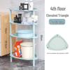 Multi-Layer Square Plastic Bathroom Storage Shelf